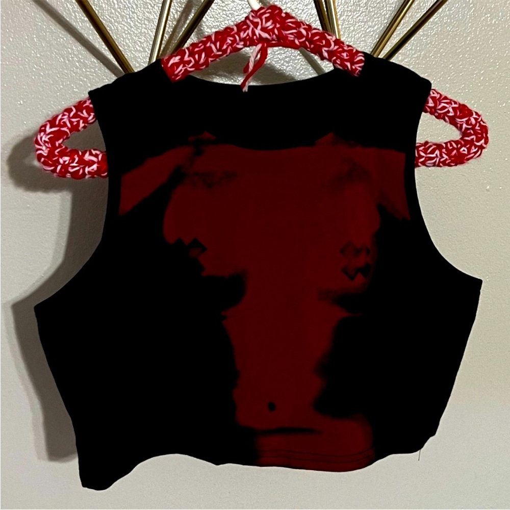 NWOT Cider Red Black Nude Crop Top / XL / ❤️🖤🤎
